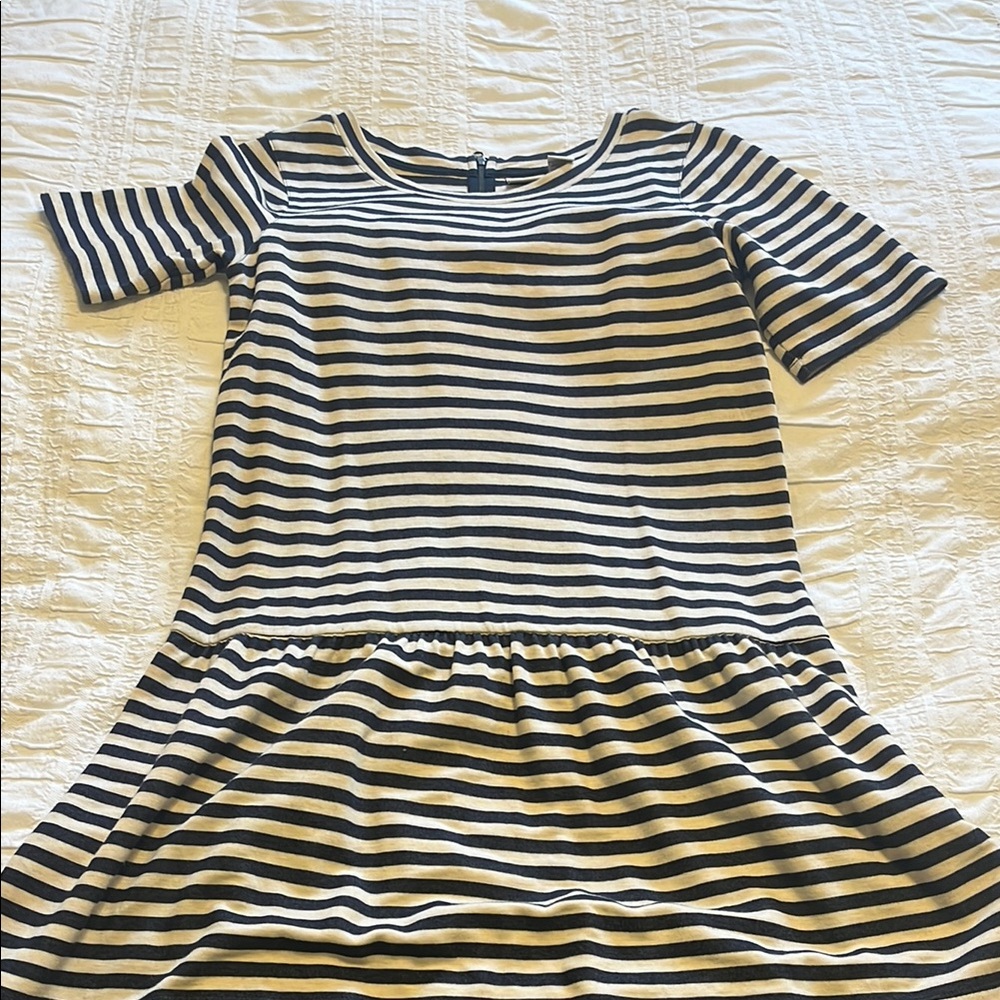 Striped Navy and White Dress